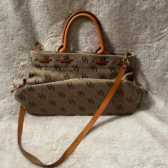 NWOT Dooney & Bourke Canvas Leather Monogram Shoulder Handbag - Picture 3 of 6